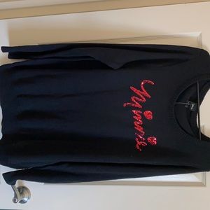 Torrid Size 1 Black “Minnie” red sequined sweater